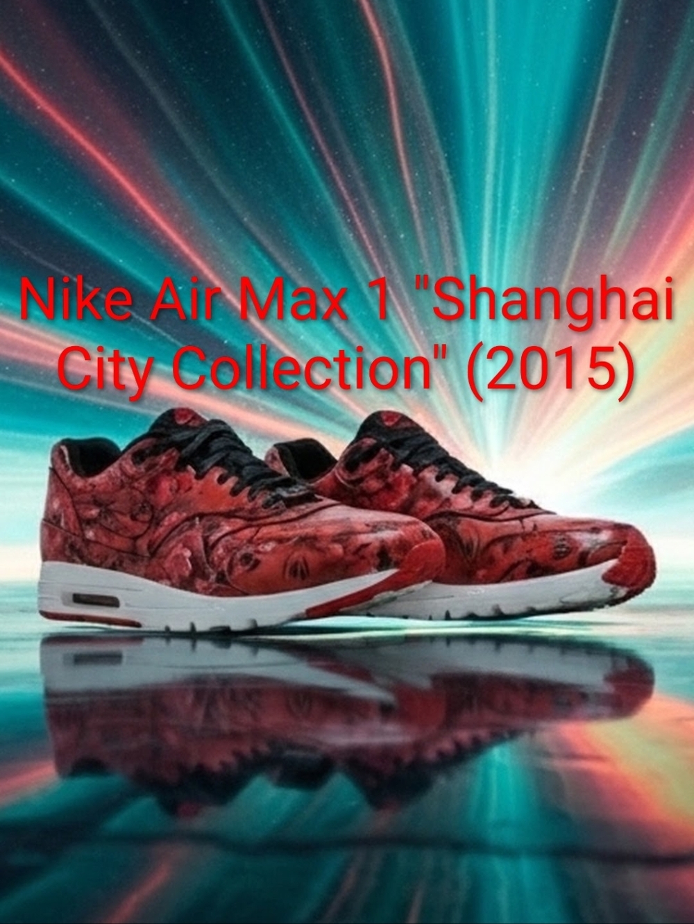Nike Air Max 1 Rare "Shanghai City Collection" (2015) Womens 9.5 EUC